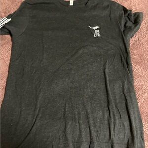 Nine Line Apparel Black Short Sleeve Crew Tee with Left-Chest LINE Graphic